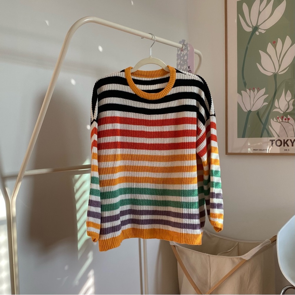 Rainbow Knit Sweater
